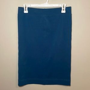 Kikiriki | Blue Cotton Pencil Skirt